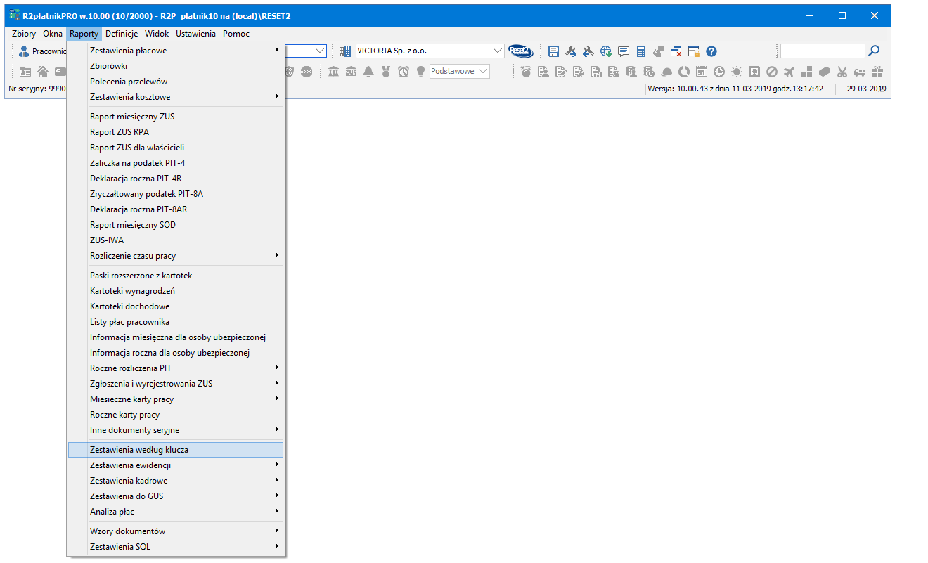 Zestawienia i dokumenty