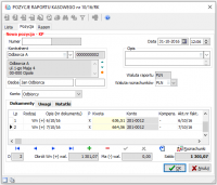 pozycje raportu kasowego