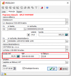 nowy Split payment z okna PRZELEWY